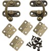 DGBRSM 2 Sets Antique Right and Left Latch Hook Hasp
