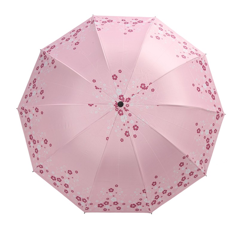 Folding Umbrella 10 Ribs Manual Opening Closing Dual Purpose UV