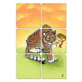 Simple Stuff Tiger Safari Animal Wooden Puzzle Game