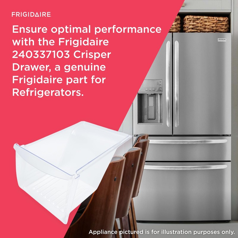 Frigidaire 240337103 Crisper Drawer for Refrigerators, Clear