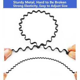 Metal Hair Bands for Men, Non-Slip Sports Fashion Headband, Mens Metal Hair Band, Hair Hoop for Outdoor Sports, Weddings, Daily Wear (3 Pieces)