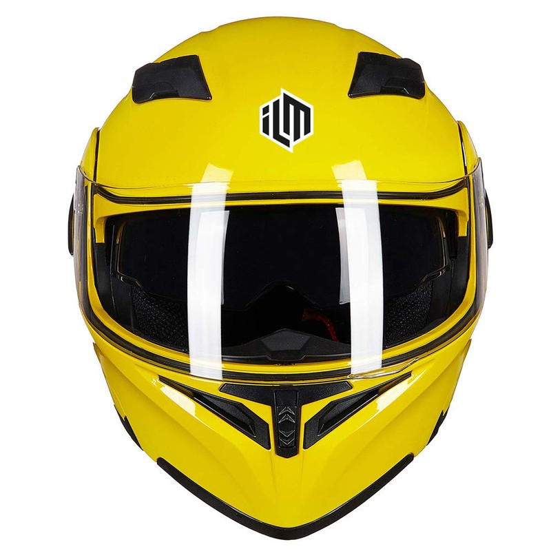 ILM Motorcycle Dual Visor Flip up Modular Full Face Helmet