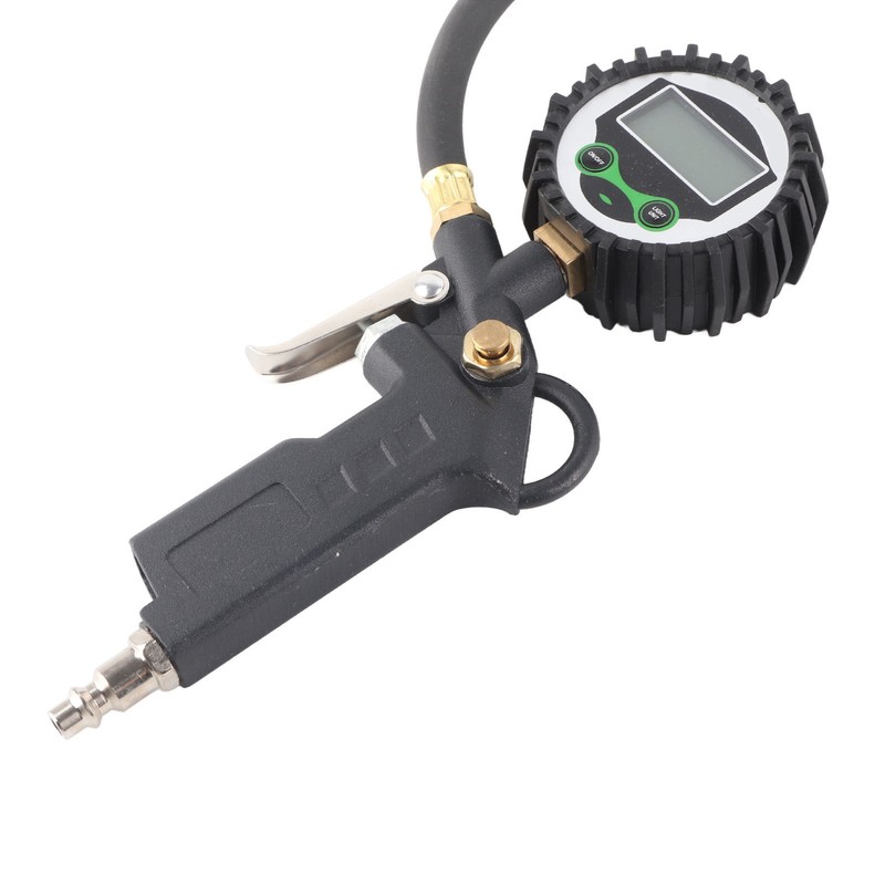 LCD Tire Inflator with Digital Pressure Gauge 1/4in NPT Quick