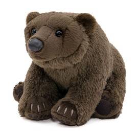 Carolata Brown Bear Plush Animal Sitting Series, 5.1 x 5.9 x 9.4 inches (13 x 15 x 24 cm)