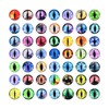 PATIKIL 14mm Dragon Eyes, 100 Pcs Round Glass Eyes Animals