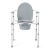 Caring 3-in-1 Bedside Commode Chair with Elongated Seat – Steel