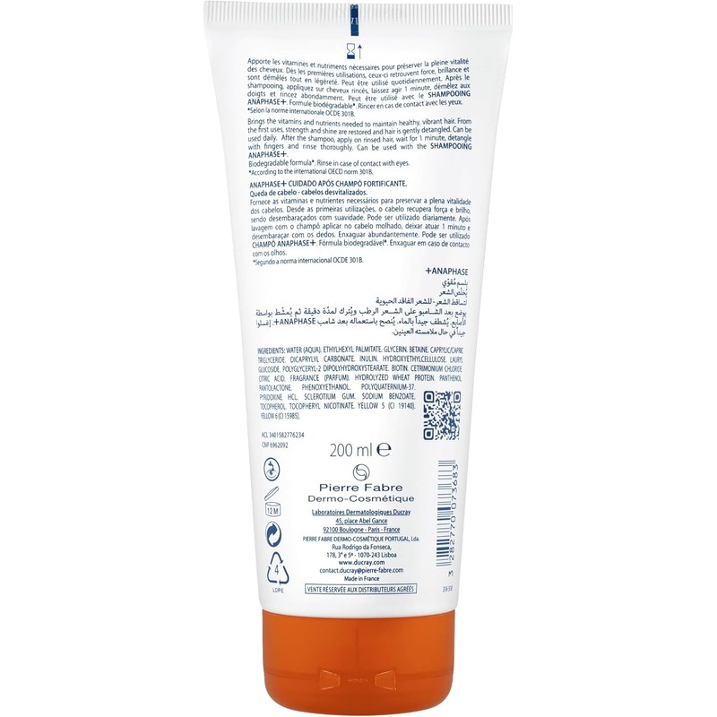 Ducray Anaphase+ Acondicionador Fortalecedor Anticaida 200ml
