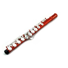 Paititi Red Lacquer Silver Keys Closed Hole C Flute with Lightweight Case, Cleaning Rod, Cloth, Joint Grease and Screw Driver