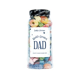 World's Greatest Dad Sweet Jar - Fathers Day Sweets - Birthday & Christmas Original Retro Pick n Mix 600g, By Bentley & Ackerman Sweet Shop.