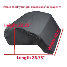 Mini Lustrous Built-in Grill Cover Compatible with Blaze 40 Inch 5-Burner Gas Grill, Water-Resistant Island BBQ Grill Top Cover, 26.75'' (L) x 40.5'' (W) x 22.25'' (H)
