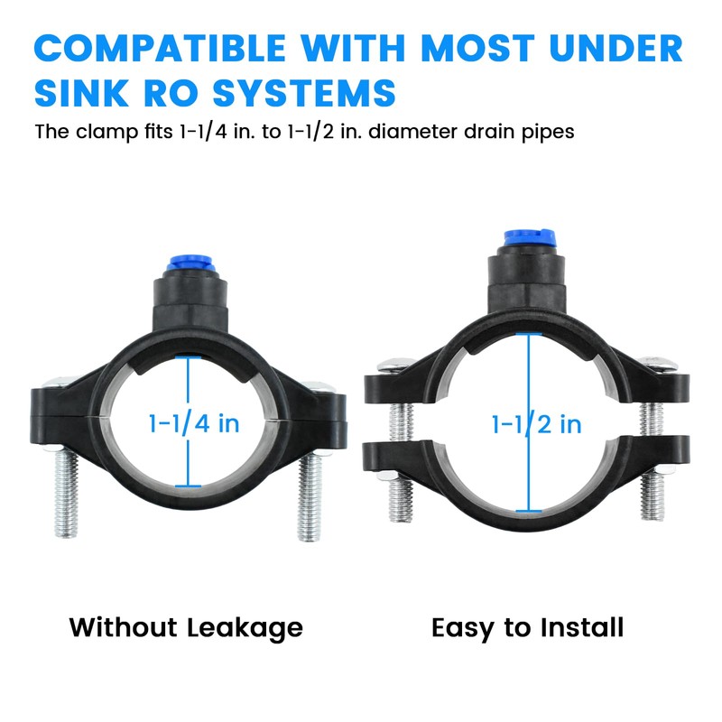 SDTC Tech 2-Pack Drain Saddle Valve with 1/4" Quick Connect