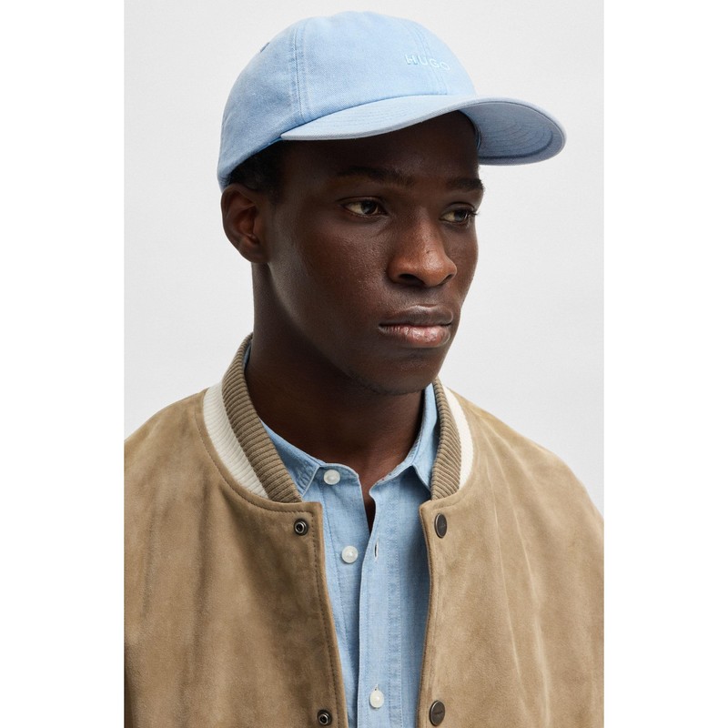 HUGO Men's Six Panel Cotton Twill Mett Cap with Embroidered