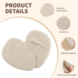 COWANIEE 4 Pairs Metatarsal Pads for Women High Heel Anti-Sliding