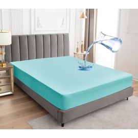 Sufdari Waterproof Sheets, Single, Waterproof, Fitted Sheet, Elastic Rubber Bands, Waterproof, Mattress Cover, Bed Cover, Bed Sheet, Soft Feel, Easy to Use without Pilling Mattress Protector,
