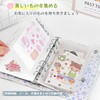 Piruto Clear Sticker Book, Transparent, for Girls, A7 Binder, Comes