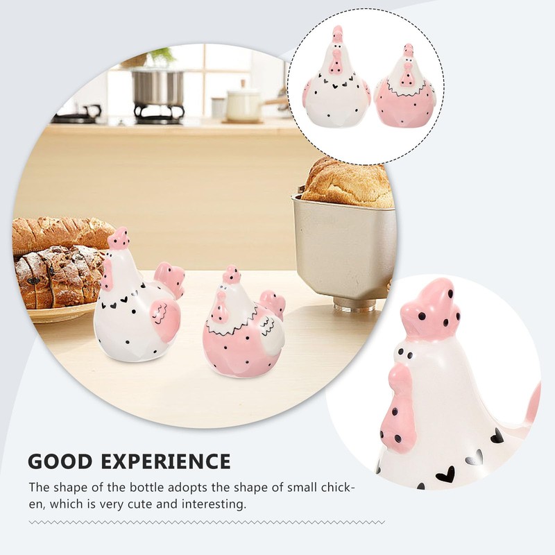 Garneck 2pcs Ceramic Chicken Salt and Pepper Shaker Set, Easter