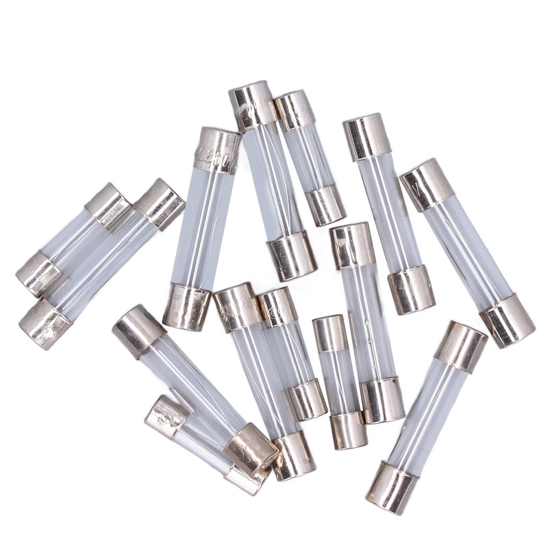 150Pcs Glass Fuses Alloy Tube Fuse Assorted Kit for Household