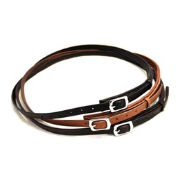 Leather Neck Ring Neck Strap Flat for Horses Adjustable Padded Brown