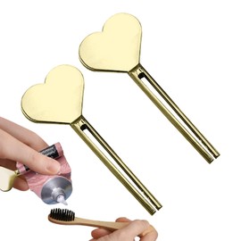 2pcs Toothpaste Tube Key - Stainless Steel Toothpaste Roller Tube Wringer | Manual Toothpaste Squeezer | Tube Key Tooth Paste Squeezer for Save Toothpaste, Creams, Paint, Cosmetics and Hair Dye