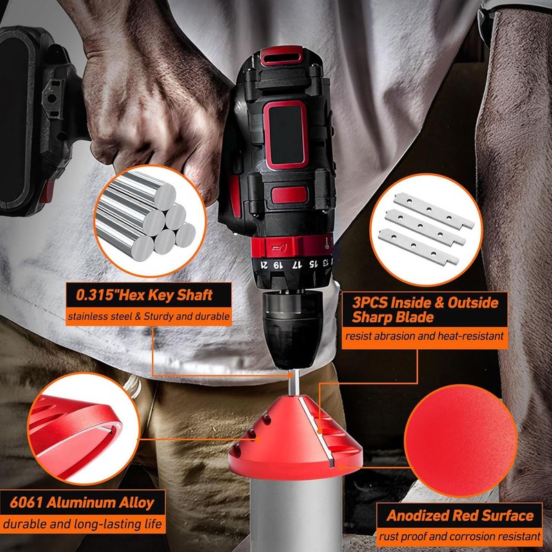 PVC Deburring Tool, PVC Chamfer Tool, Pipe Deburring Reamer Plumbing