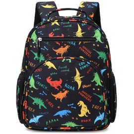 abshoo Cute Mini Toddler Backpacks for Boys Little Kids Bookbag Preschool backpack (Dinosaur Black)