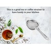 Stainless Steel Kitchenware Tea Strainer Chai Chalni for Kitchen Use