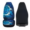 Qiyupavto Butterfly Printed Car Seat Covers Set of 2,Stretch Non-Slip