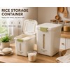 Beige Plastic Kitchen Storage Containers with Lids