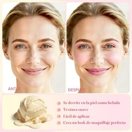 UCANBE - Barra de rubor y bronceador 2 en 1, maquillaje facial en crema (02 rosa rosa) | Blendable Stick for Blush, Bronzer, Contour & Lips. Vegan, Tr