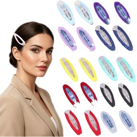 20 Pcs Metal Snap Barrettes, Oval Tortoise & Color Non Slip Flat Clips for Women Girls