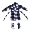 E-TING Santa Clothing Bathrobe Christmas Accessories for elf Doll (Black