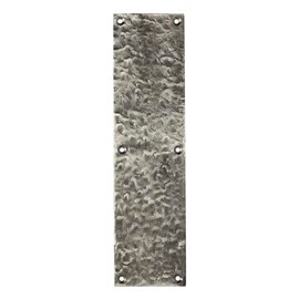 SKANDH Iron Antique Pewter Powder Coated 11.5" X 3" Inch Push Plate for Door