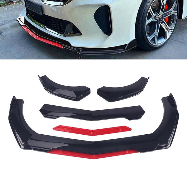 Car Universal Front Bumper Lip 4pcs Body Kit Chin Spoiler