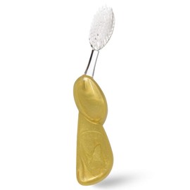 RADIUS Big Brush with Replaceable Head BPA Free & ADA Accepted Toothbrush Designed to Improve Gum Health & Reduce Gum Issues - Right Hand - Gold - Pack of 1