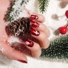 Semi Cured Gel Nail Strips Christmas Reindeer Snowflake Gel Nail