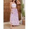 LiCot Women's Flowy Maxi Skirt Boho Summer Beach High Waisted