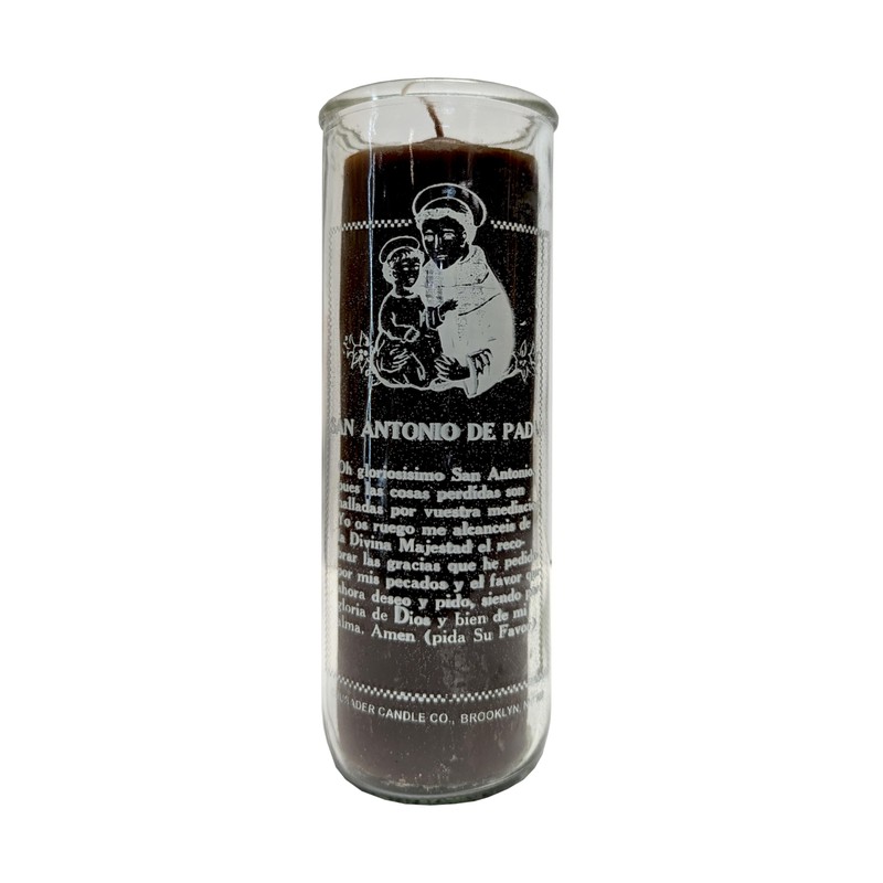 St. Anthony (San Antonio de Padua) *Pullout!* Brown Pillar Candle