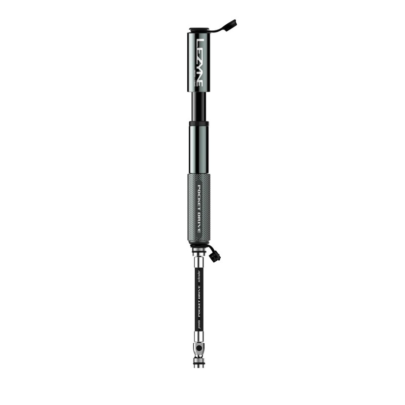Lezyne Pocket Drive Cycling Mini Pump - Grey/Logo/High Pressure Cycle