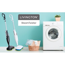 Livington Steam Twister Pro Kit - Zubehör für den Steam Twister Dampfreiniger - Fensterreinigungsaufsatz, großer Reinigungsaufsatz & 2X Mikrofaserpad