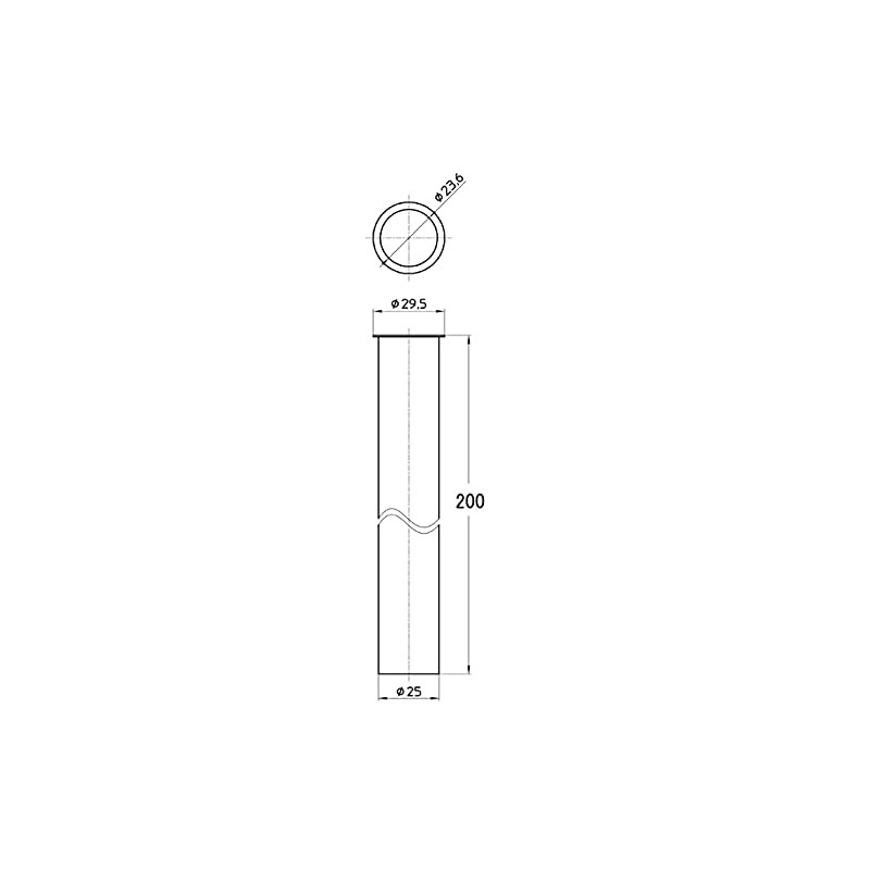 SANEI (サンエイ) Drainage Parts Single Spout Straight Pipe for Metal