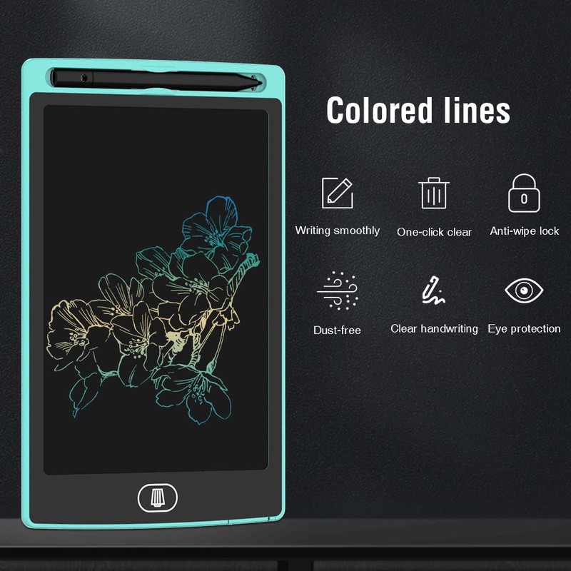 [2 Pack] 8.5 Inch Reusable Colorful LCD Writing Tablet Ewriter,TIQUS