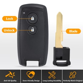 Yewong Keyless Entry Remote Control Car Key Fob for Suzuki SX4 Grand Vitara 2007-2013, for Swift 2005-2011 FCC:KBRTS003 315mhz ID46 Chip 2 Buttons