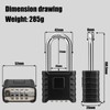 Large Heavy Duty Combination Padlock, [Long Shackle 8mm Thick] [One-Click