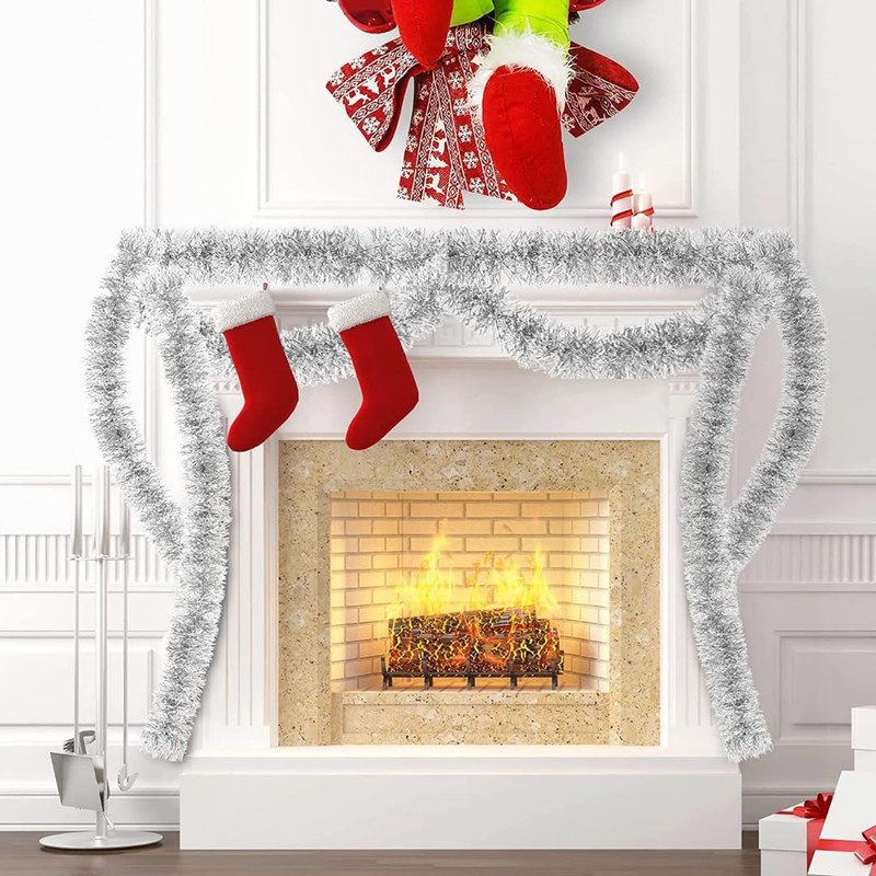 Copeflap Glittering Garland, Tree Decoration, Mall, Total Length 32.8 ft