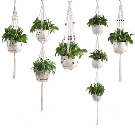 WeedGuard Outdoor Plant Hanger Macrame – Handcrafted Knotted Lifting Rope for Secure Garden Pots, Balcony and Patio Decor