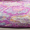 SAFAVIEH Madison Collection 6'7" Round Fuchsia/Blue MAD144F Boho Chic Damask