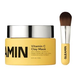 Gleamin Vitamin C Clay Mask for Dark Spots 2.5oz Brightening Clay Face Mask
