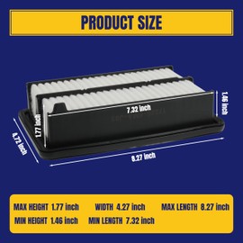 NuFlySic Engine Air Filter for CR-V Hybrid 2023-2024 2.0L for Accord Hybrid 2023-2024 2.0L Car Air Filter Replaces 172206MAJ01 LX3763 WA10124, 1 Pack