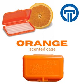 Ortho Performance Relief Orthodontic Wax; Relief for Braces. In Scented Cases and a Variety of Scents. 10 packs of Relief Wax with Scented Cases by Ortho Technology (Orange)