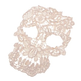 zalati Lace Applique Patch Embroidery Cotton Skull Sewing Badge